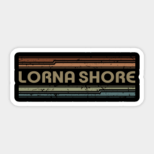 Lorna Shore Retro Lines Sticker